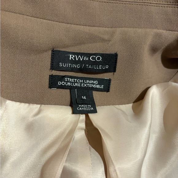 Women's Taupe Double-Breasted Blazer - Picture 2 of 2